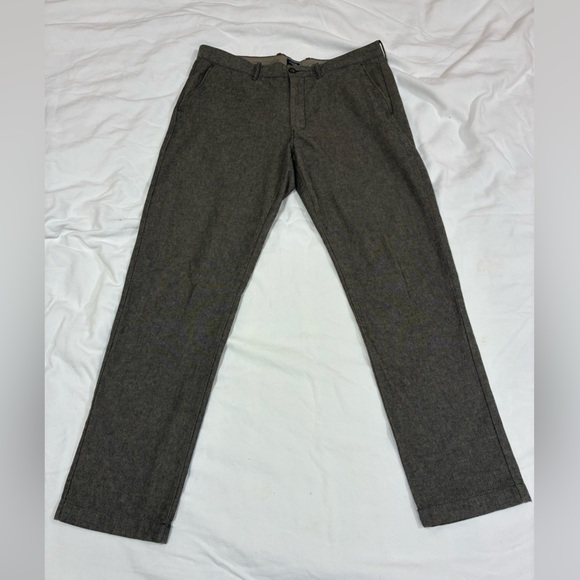 J.Crew Men's W35 L32‎ The Sutton Slim Fit Wool Look Brushed Cotton Flannel Pants
